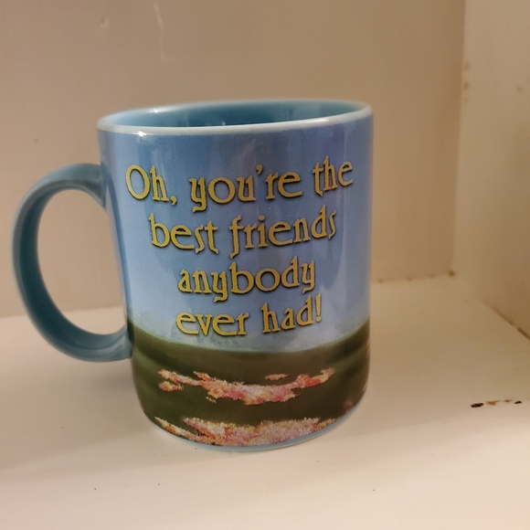 Wizard of Oz mug coffe cup lion Dorothy tin man scarecrow blue - Picture 4 of 8